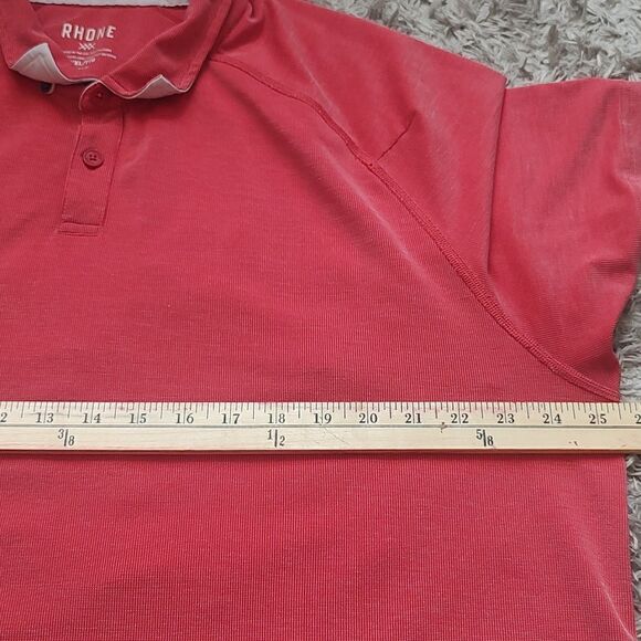 Rhone Men's Size XXL Tomato Red Delta Pique Polo Shirt - Picture 12 of 13